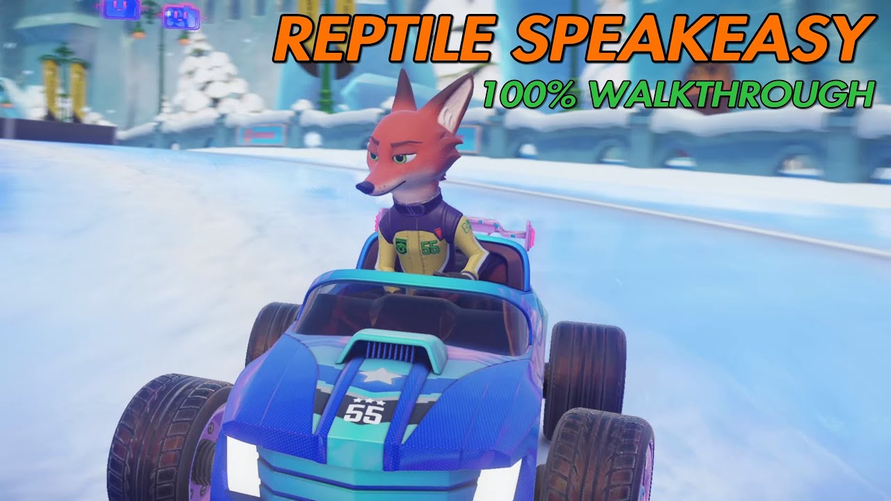 Disney SpeedStorm 100% Walkthrough | Partners in Paw | Reptile Speakeasy