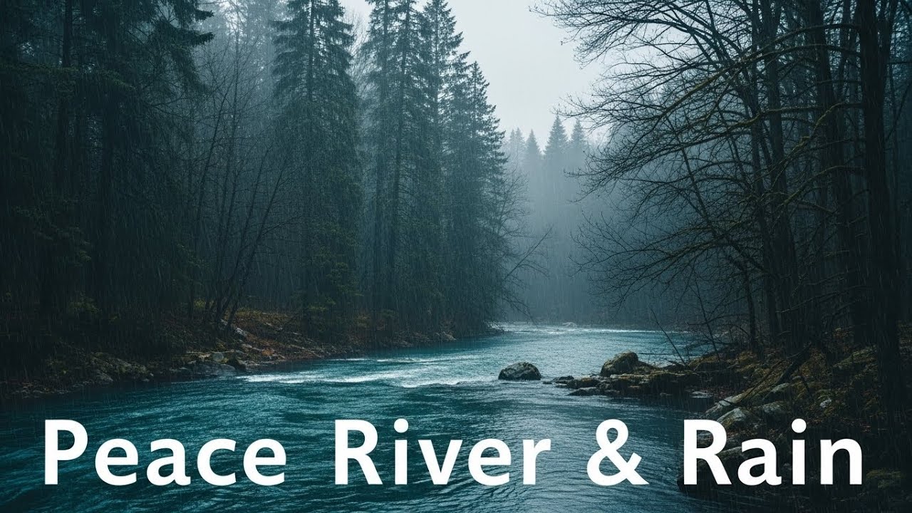 Relaxing Steady Rainfall with Quiet River Ambience to Help You Sleep Faster and Deeper