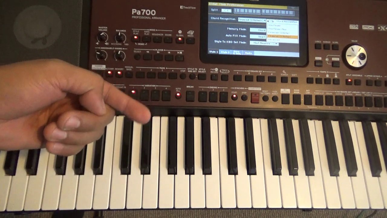 Como cambiar de tono con un solo dedo en teclado korg pa 700, pa 900, pa 1000, pa 3x y pa 4x