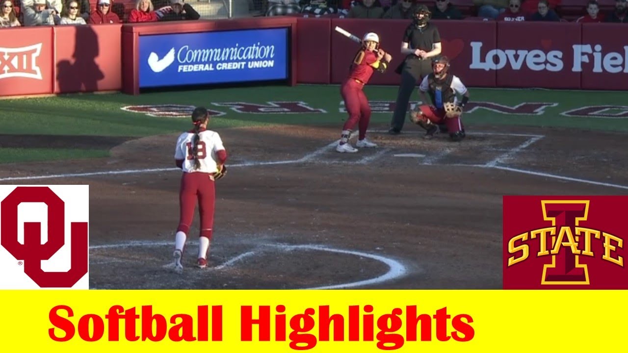 Iowa State vs #2 Oklahoma Softball Game 2 Highlights, March 9 2024