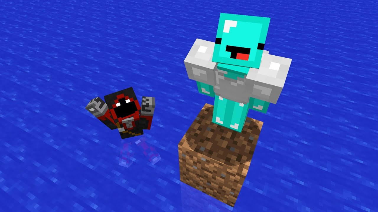 Minecraft, но вода поднимается каждые 10 секунд против BadBoyHalo