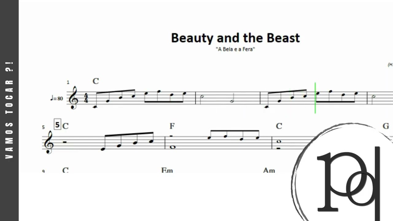 Beauty and the Beast ♪ A Bela e a Fera | Partitura