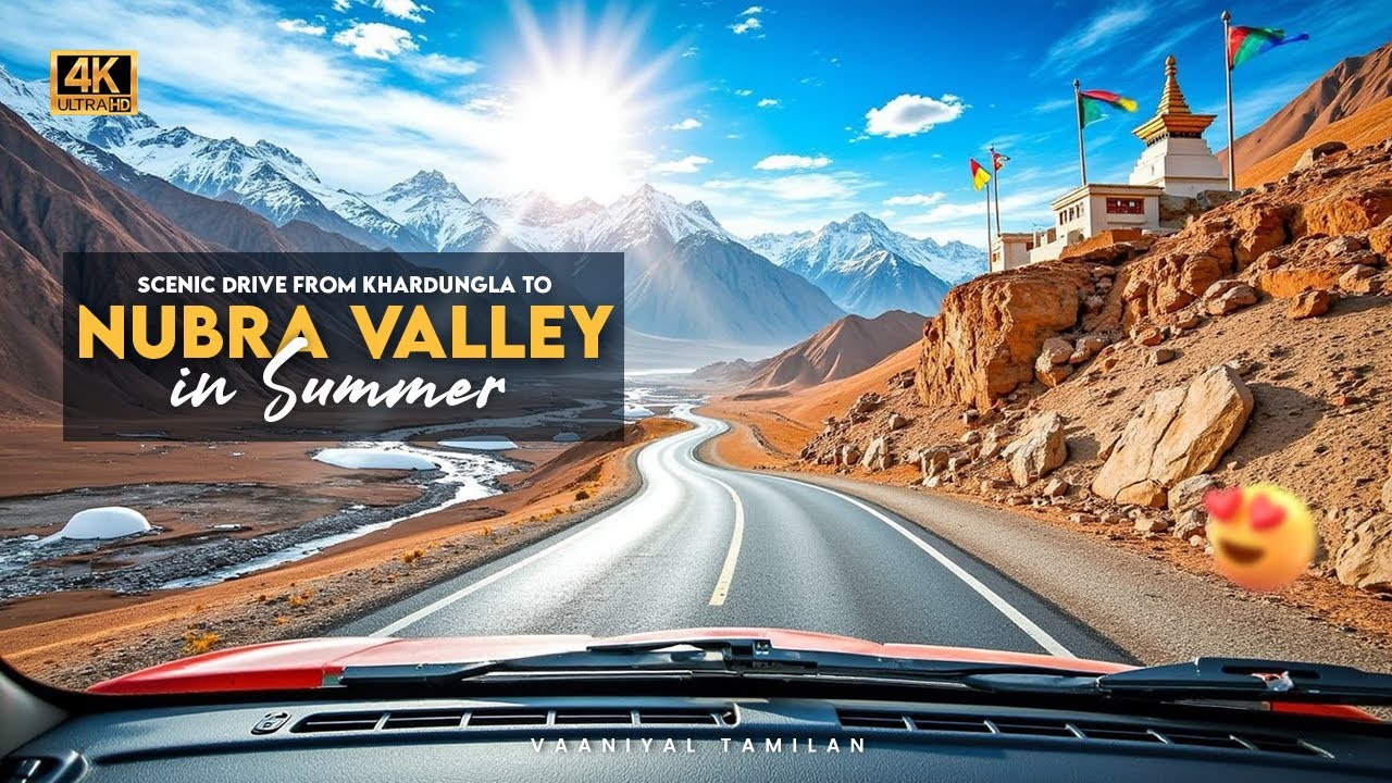 POV Drive from Khardung La to Nubra Valley Road Trip in Summer 2025 🚙 Scenic Drive in Ladakh