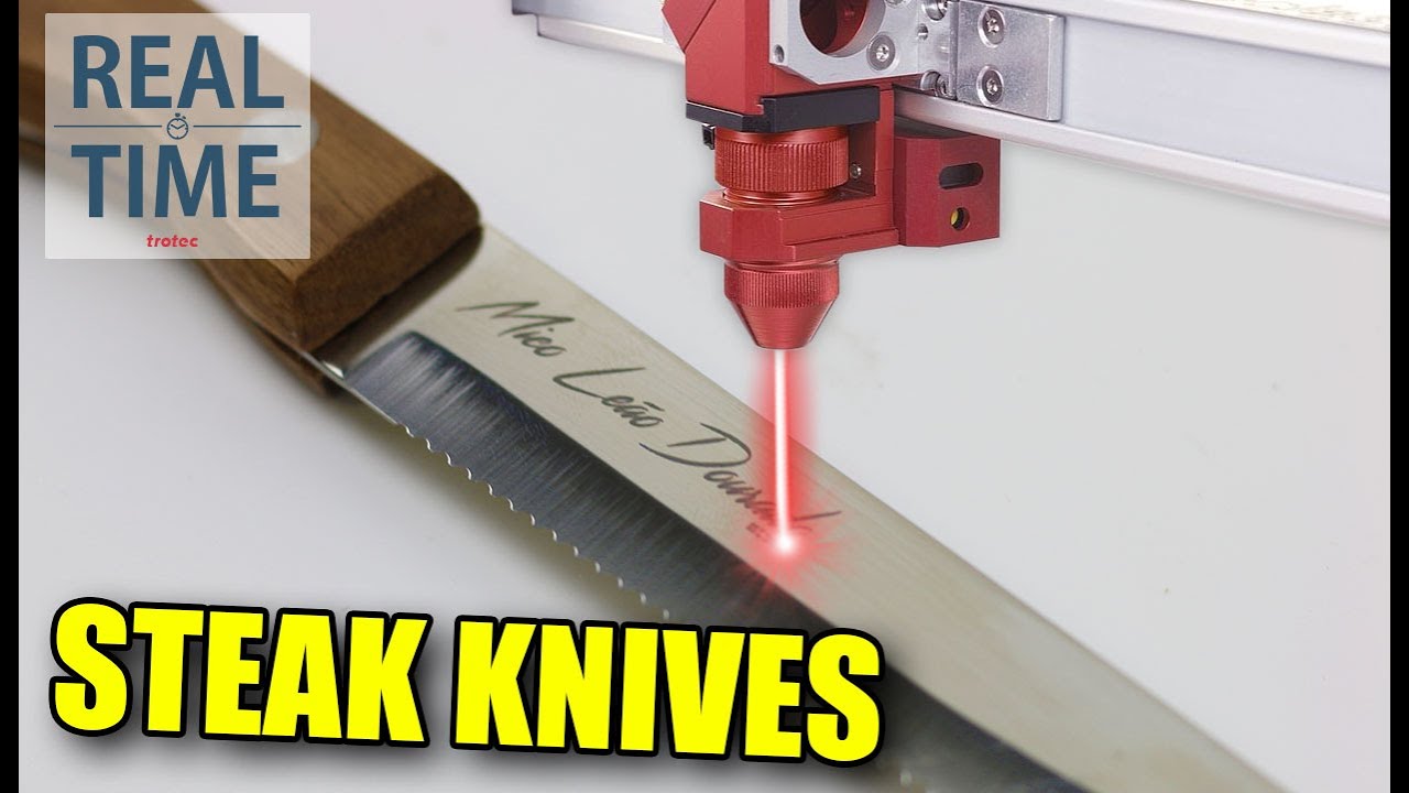 Laser Engraved Steak Knives and Cutlery by Trotec