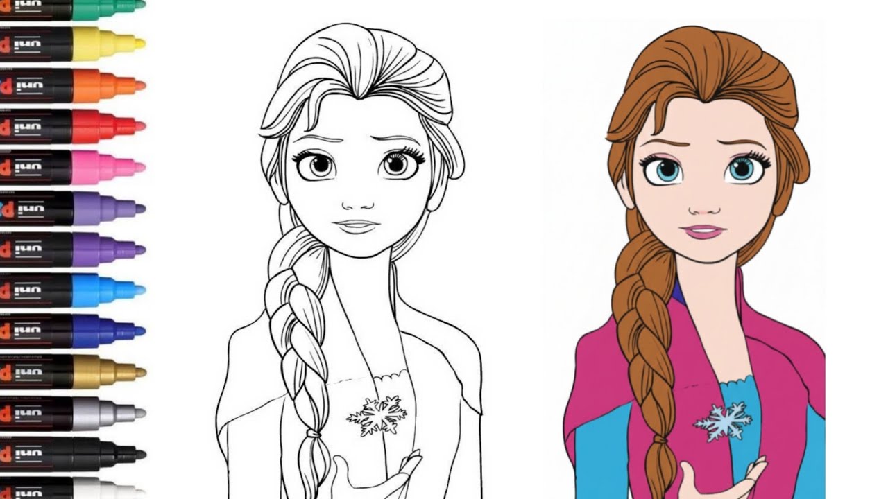 How to Draw Frozen Elsa – Easy Step-by-Step Drawing Guide