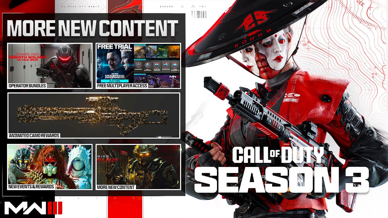 NEW Operator Skins, FREE Multiplayer Access, New Camos, & MORE! (HUGE MW3 SEASON 3 CONTENT UPDATE!)