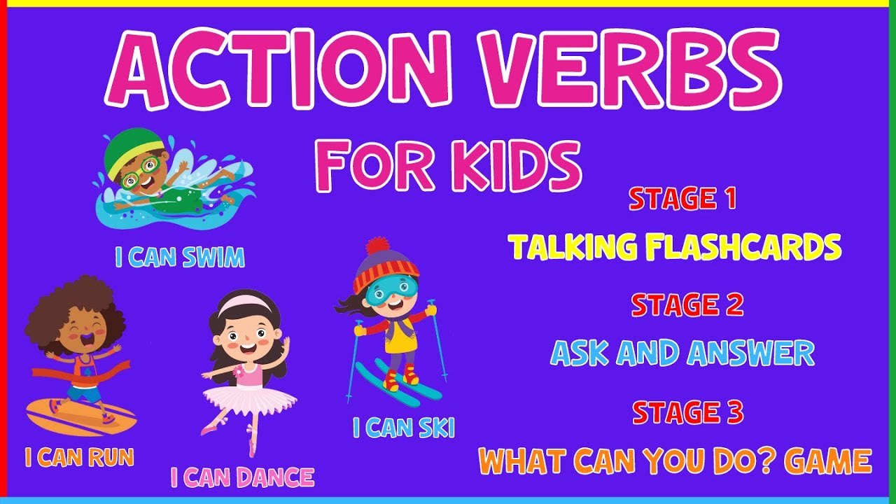 Action Verbs For Kids And Game | 4K