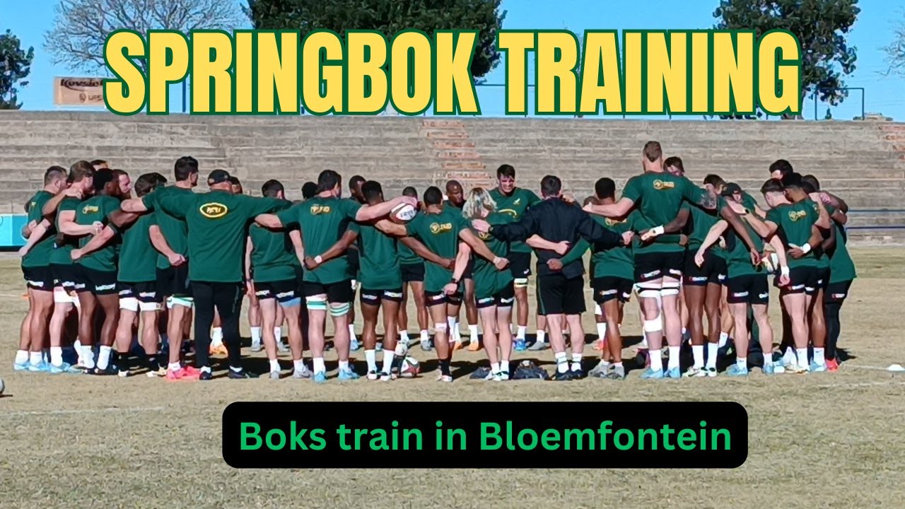 SPRINGBOKS:  Boks train in Bloemfontein ahead of Portugal test