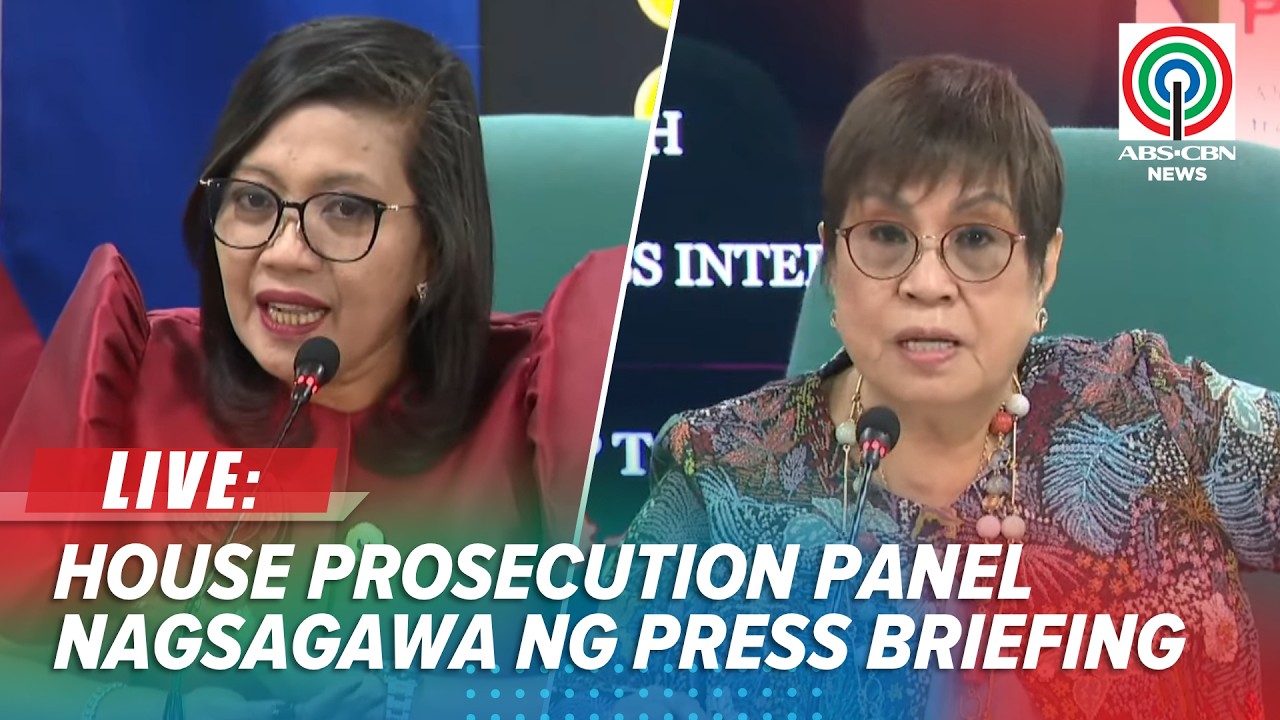 LIVE: House Prosecution Panel holds press briefing on VP Sara Duterte's Impeachment Trial