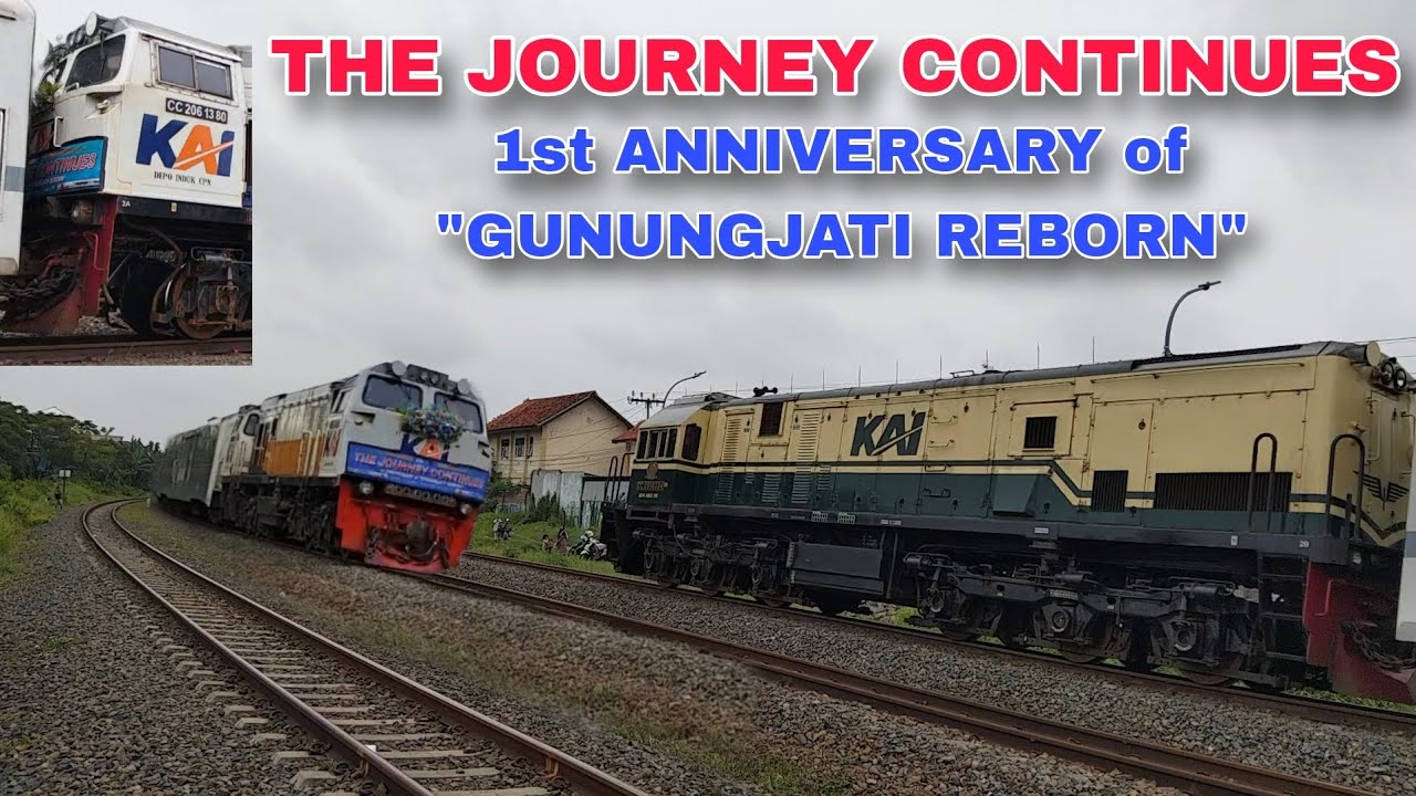 1st ANNIVERSARY OF TRAIN GUNUNG JATI | Hunting Nonton RAMAINYA Kereta Api Di PJL 213 Tegal 