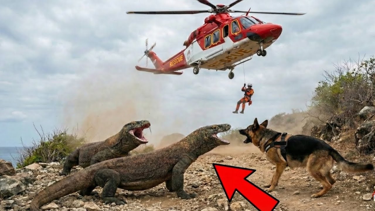 Komodo Dragons vs German Shepherd | Shocking City Jungle Encounter & Heroic Rescue