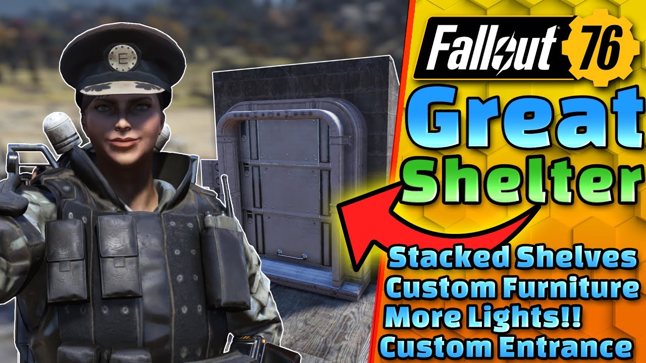GREAT Shelter Building TIPS! - Stacked Shelves & Custom Entrances - Fallout 76 - SHELTER Building!