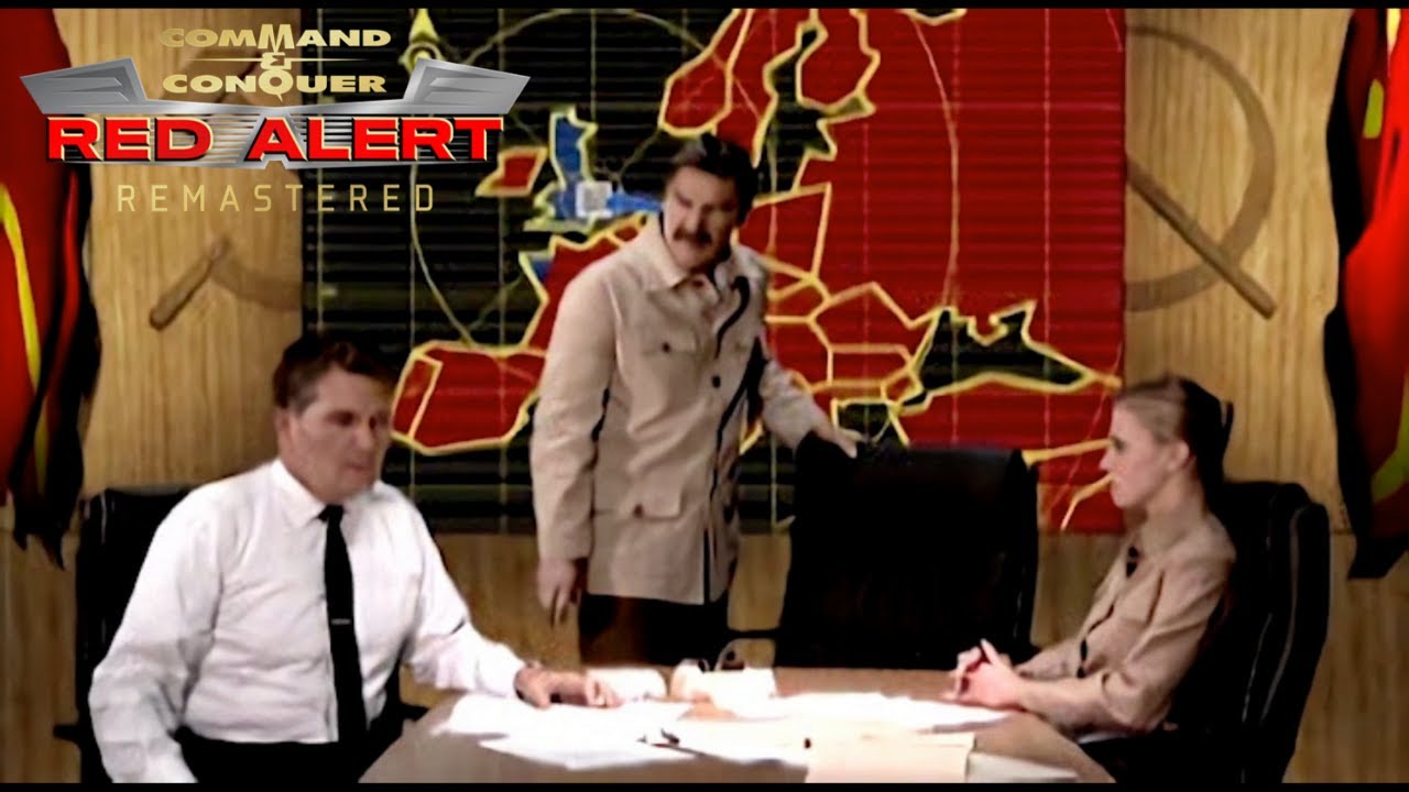 Command & Conquer Red Alert Remastered &mdash; все советские сцены (игровой фильм)