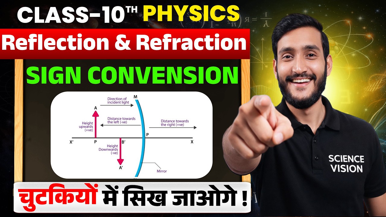 Sign Convention | Reflection & Refraction Numericals Trick | #signconvention #cbsescience #boardexam