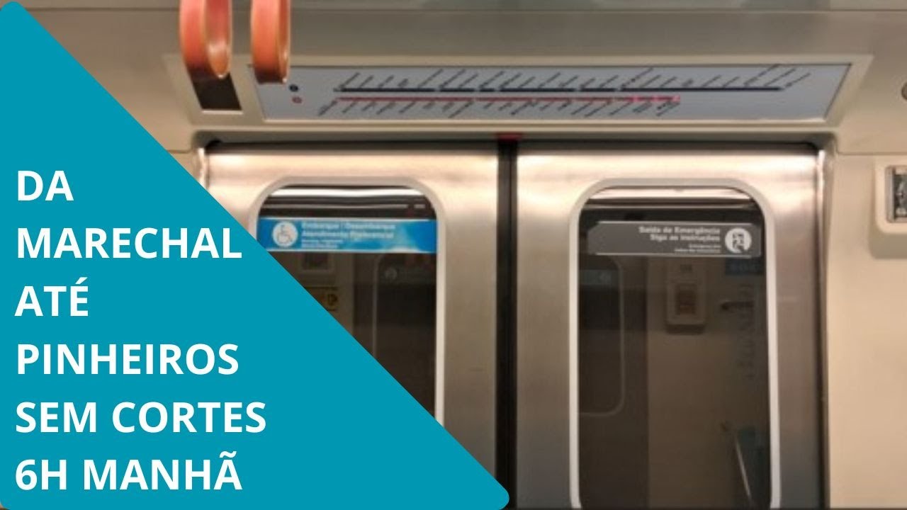 Indo da Estação Marechal Deodoro Até a Estação Pinheiros - Sem Cortes - Metrô de São Paulo 6h Manhã.
