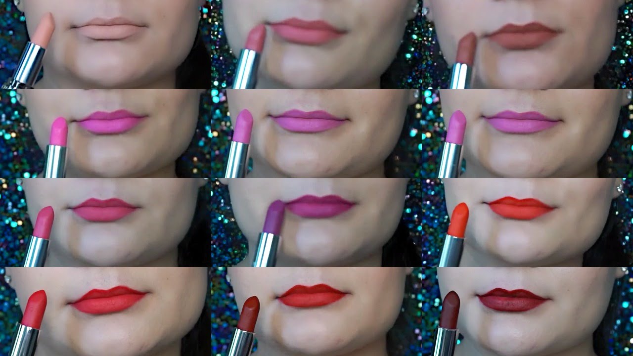 Образцы помады Avon True Color Perfectly Matte | ВСЕ 12 оттенков 2016 года
