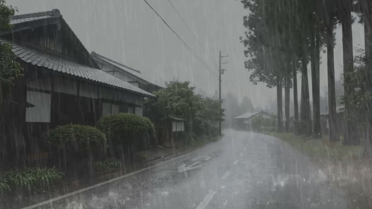 Rain Sounds For Sleeping | Heavy Rain & Thunderstorm Deep Sleep and Relaxation at Night