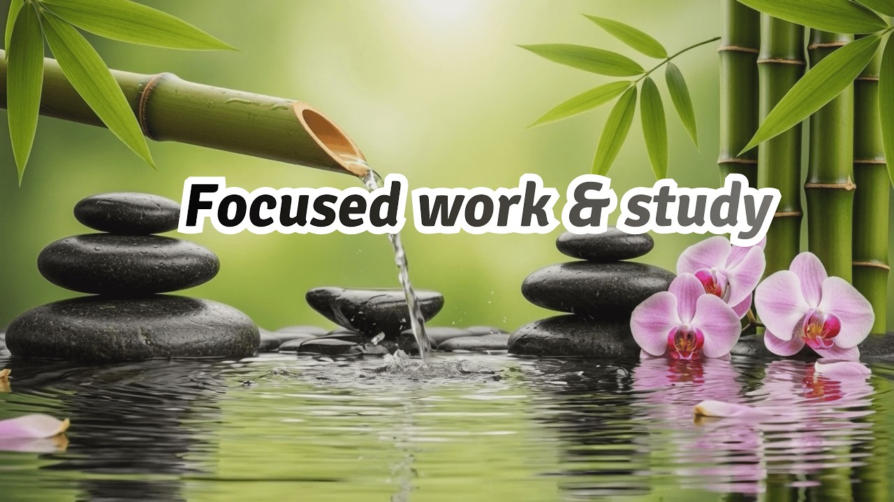 LIVE 🔴 Focused work & study | Relaxing Zen Focus Sleep Waterfall Ambience