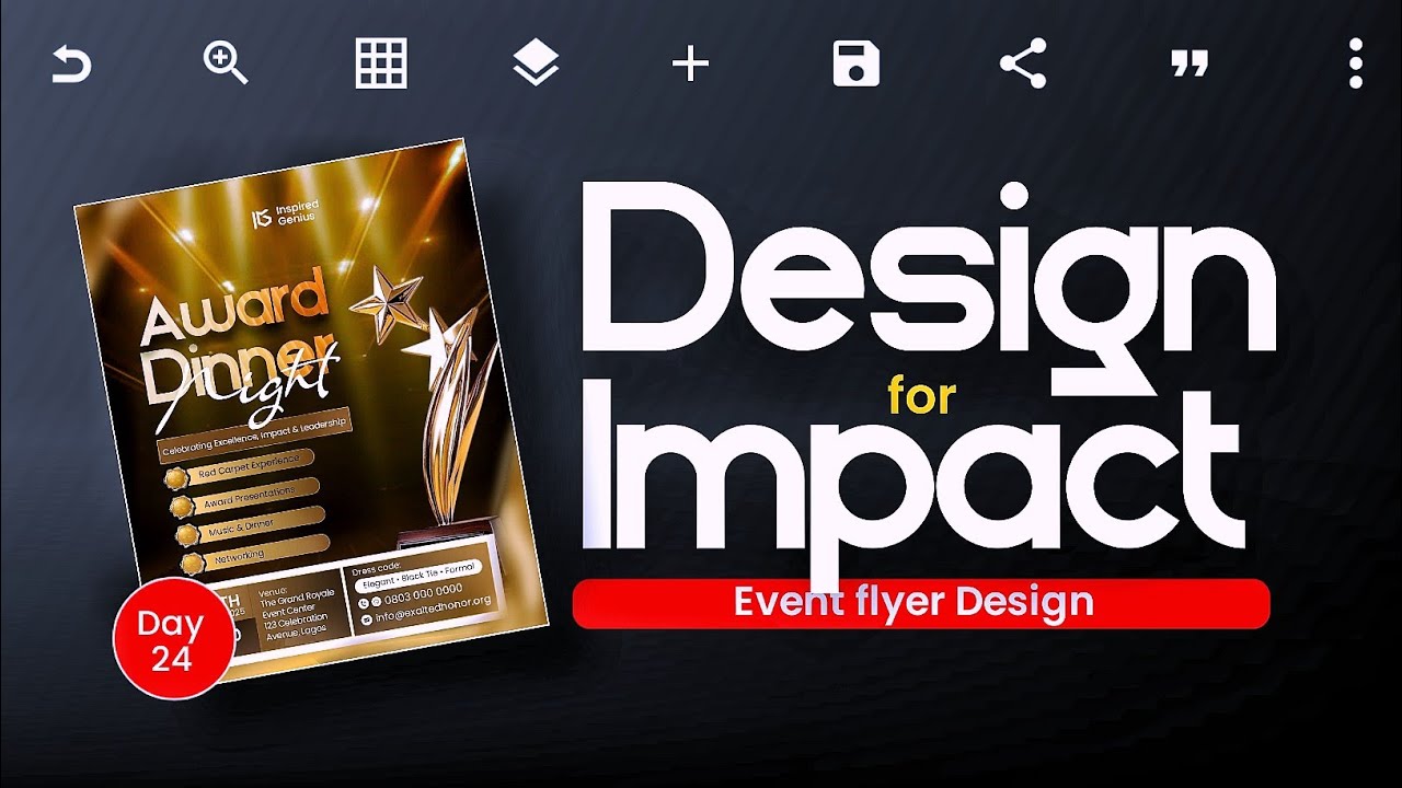 Design for Impact –  Event flyer Design (Day 24) || Pixellab tutorials 