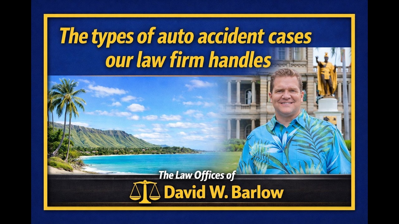 The types of auto accident cases our law firm handles.