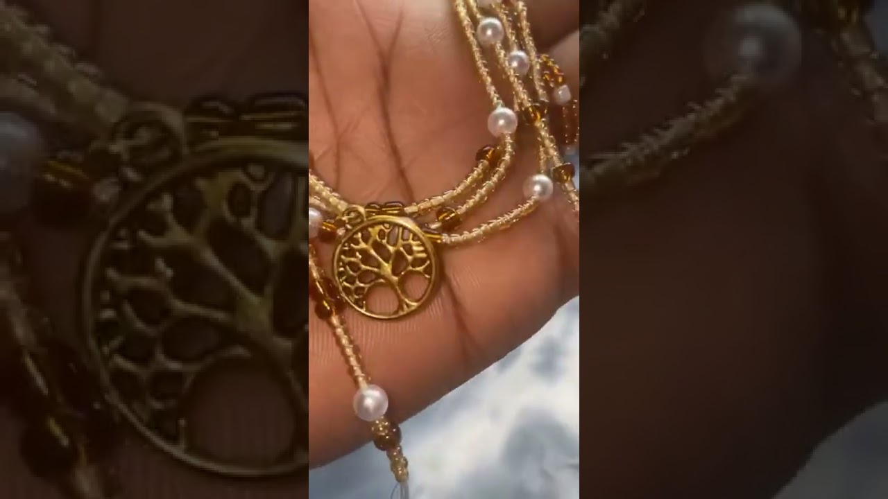 This Customized Tie-On Waist Bead Is Perfection🤩🥂 #waistbeauty #waistbeads #shorts