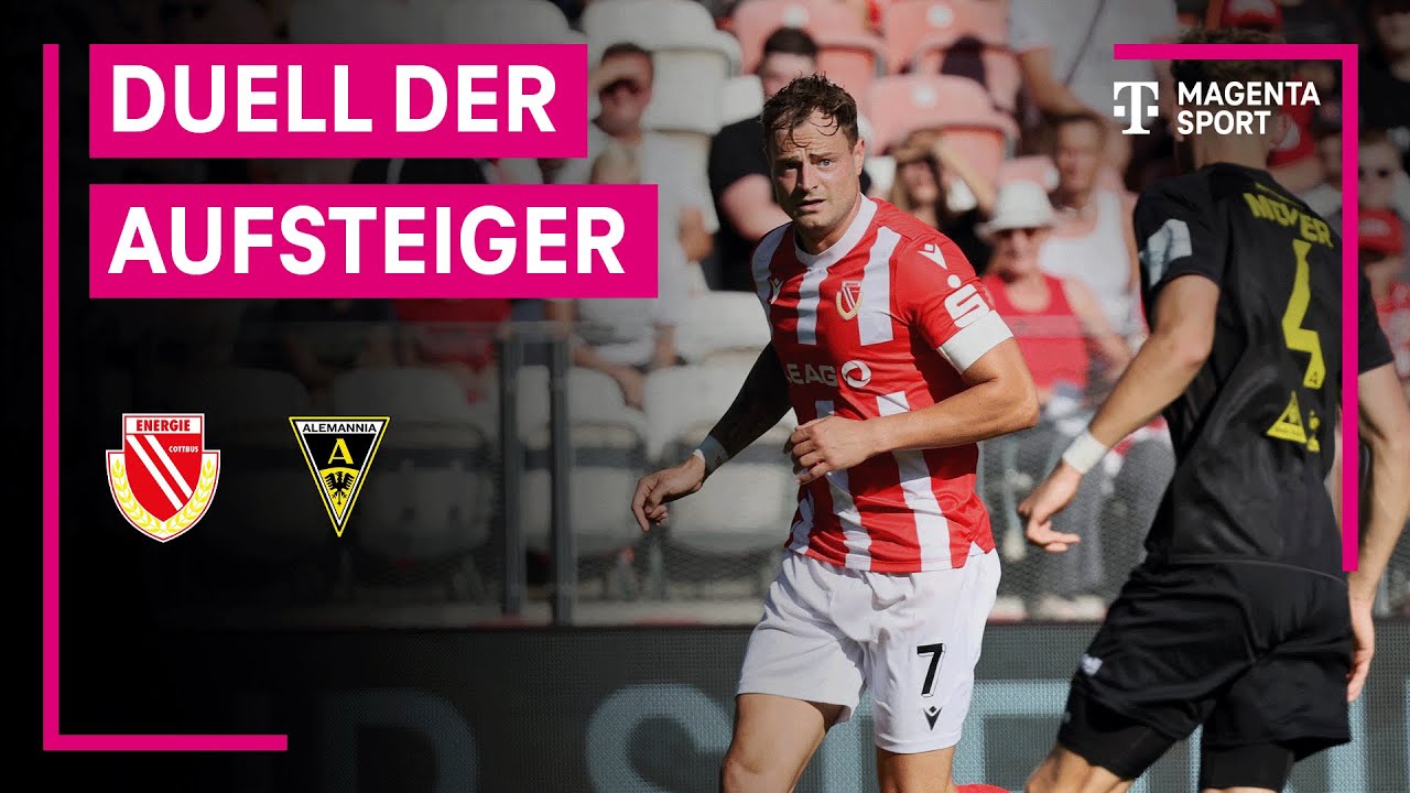 FC Energie Cottbus - Alemannia Aachen, Highlights mit Live-Kommentar | 3. Liga | MAGENTA SPORT