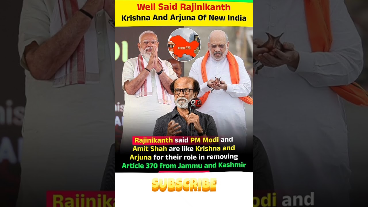 Rajinikanth On Article 370 🇮🇳 #shorts #bollywood #motivation