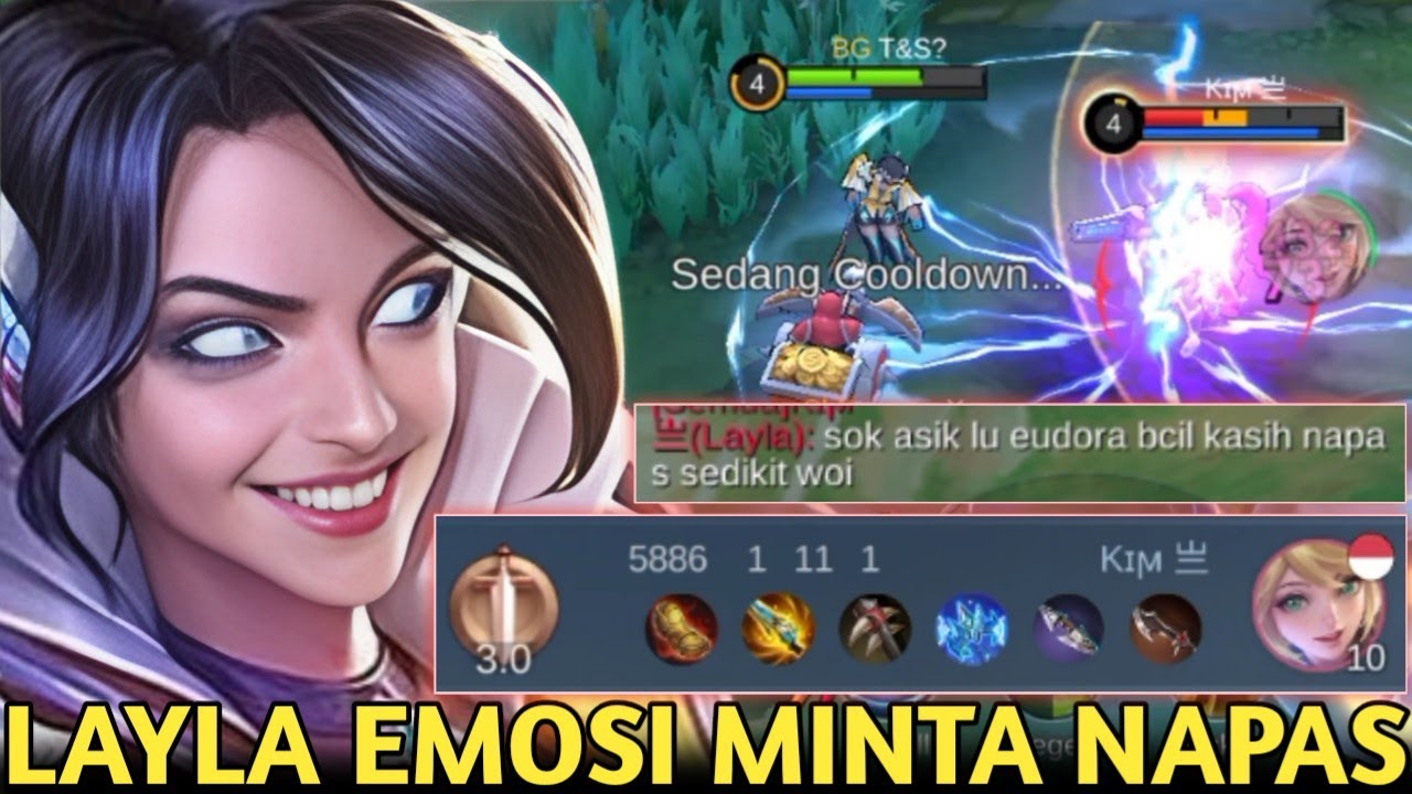EUDORA BIKIN LAYLA EMOSI BERAT SAMPE MINTA NAPAS GARA-GARA BARU HIDUP MATI LAGI HAMPIR SELUSIN! MLBB