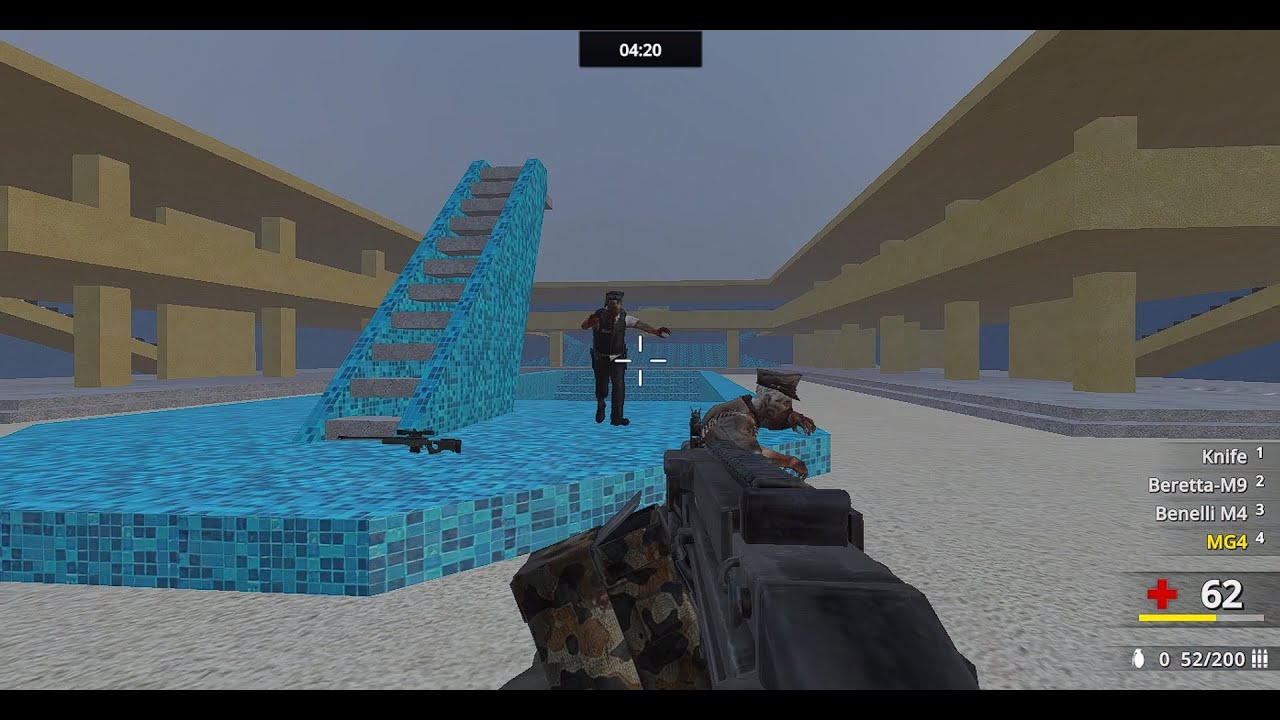 133 score in Zombie mode | Map: Vacation | Combat Reloaded