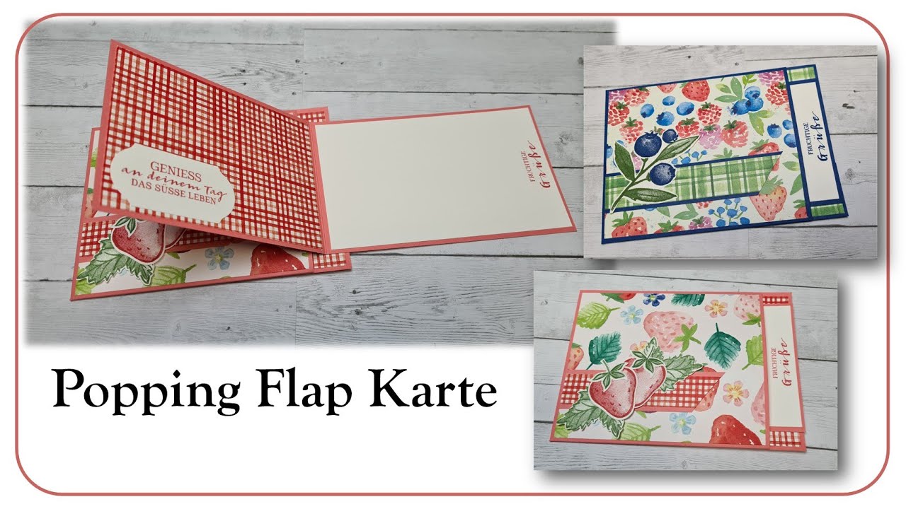 Popping Flap Karte für C6 Briefumschlag, Papieroptimiert