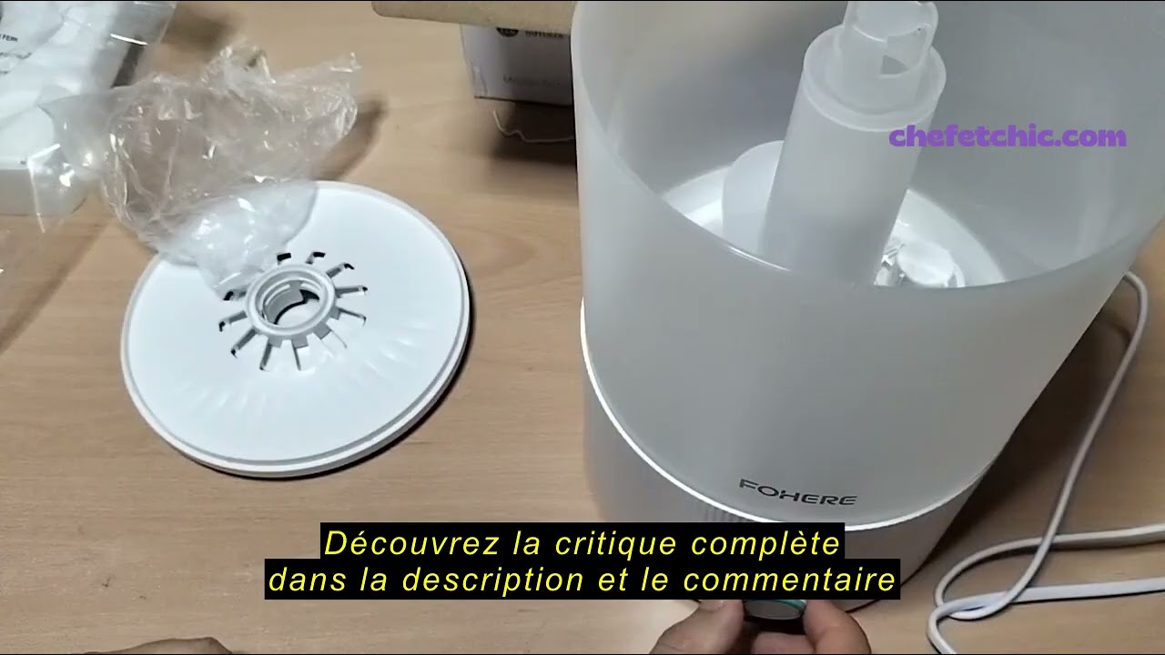 Avis sur la FOHERE Humidificateurs pour la chambre à coucher, humidificateur ultrasonique à rempliss