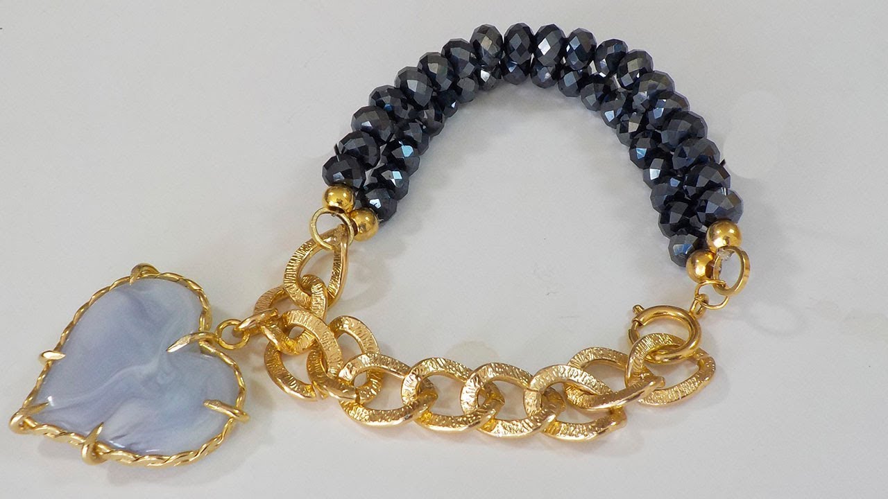 COMO HACER ESTA PULSERA EN  MURANO NEGRO FACIL