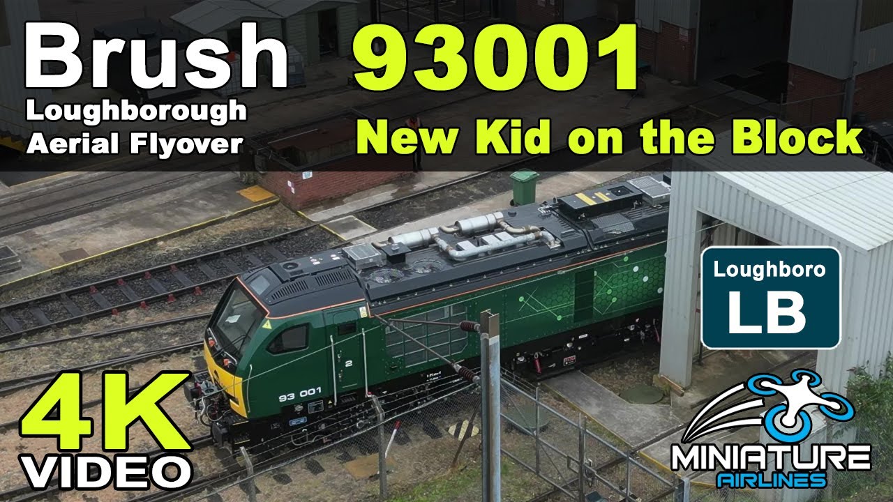93001 at Brush Loughboro in 4K Aerial Flyover