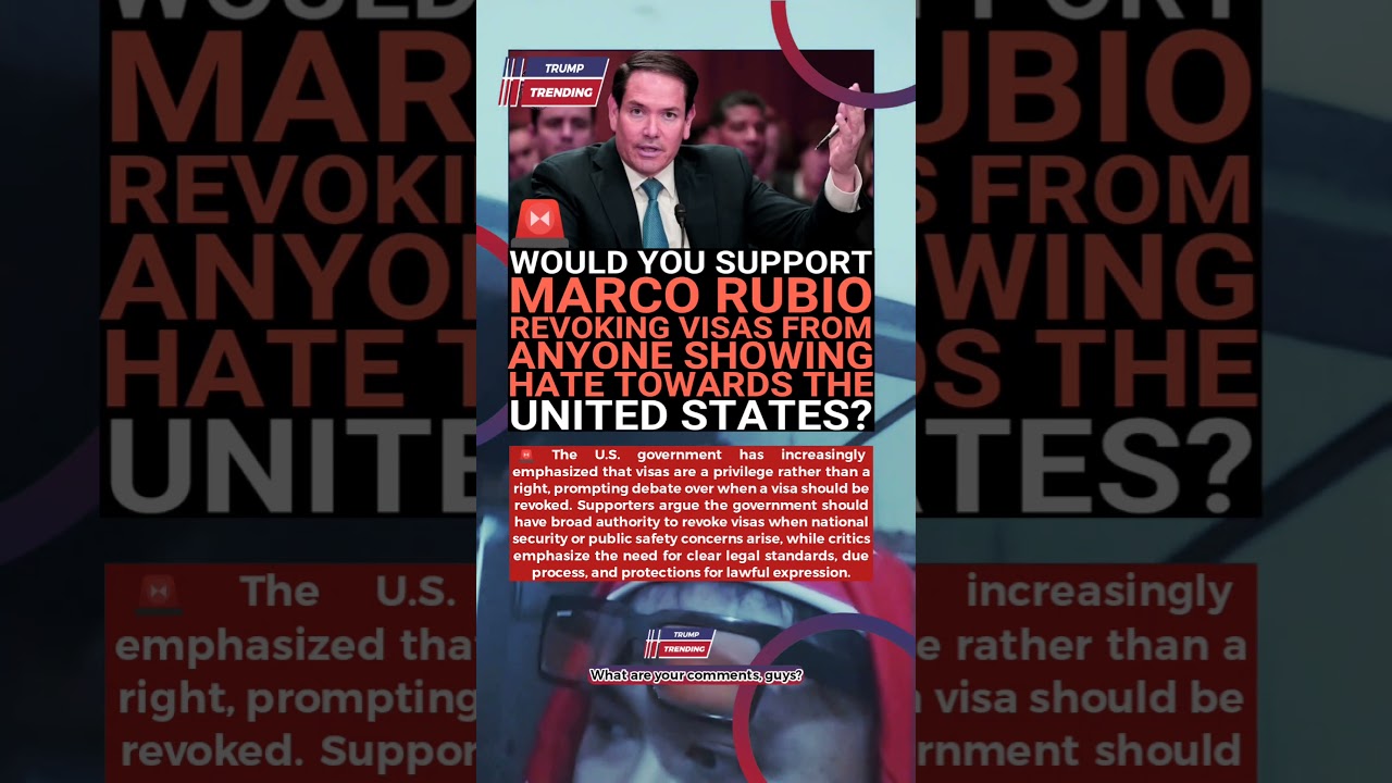 🛂 Should the U.S. Revoke Visas for National Security Violations? 💬 #BreakingNews #USNews #NewsShort