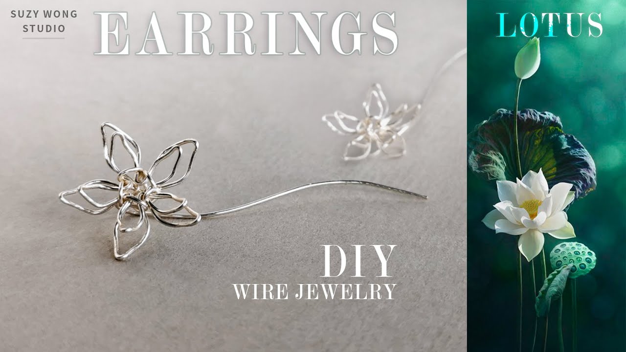 Lotus Earrings/DIY Ring/Wire Wrap Ring Tutorial/DIY Jewelry/How to make