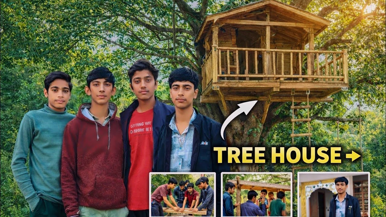 Tree house 🏠😱 amazing tree house... Tree house making Full video 