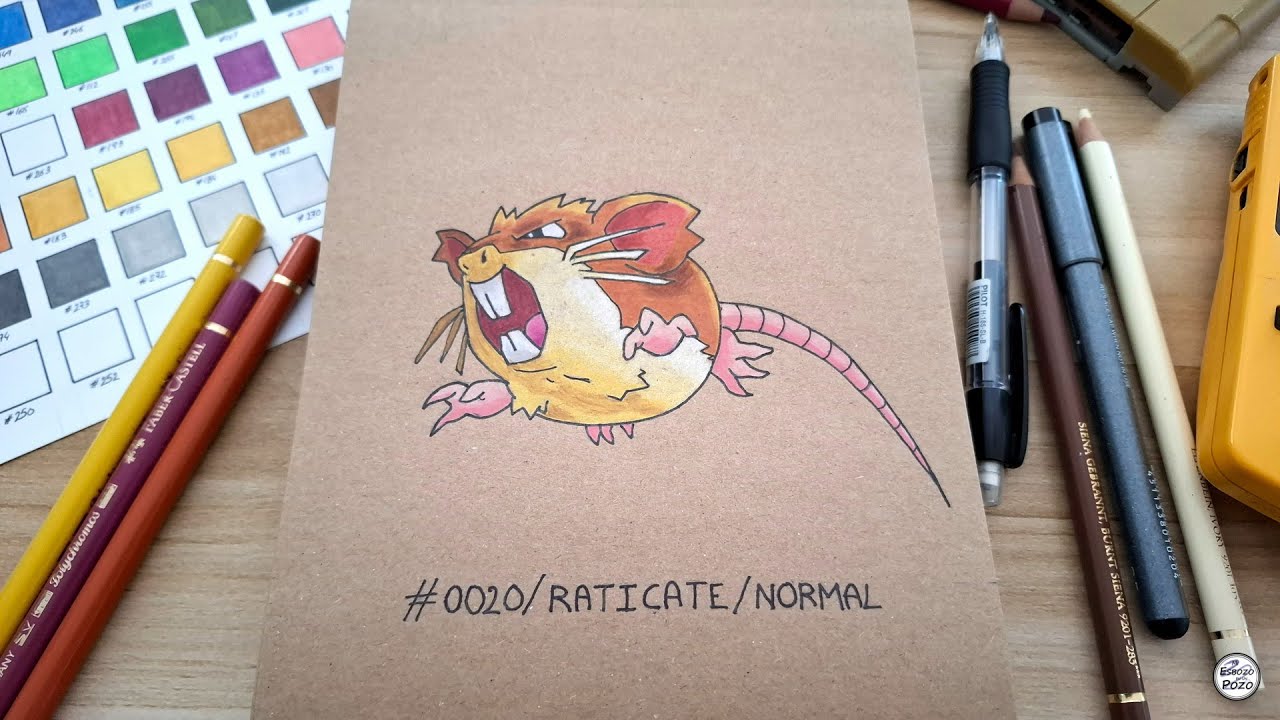 Cómo dibujo a  Raticate  | Pokémon #0020