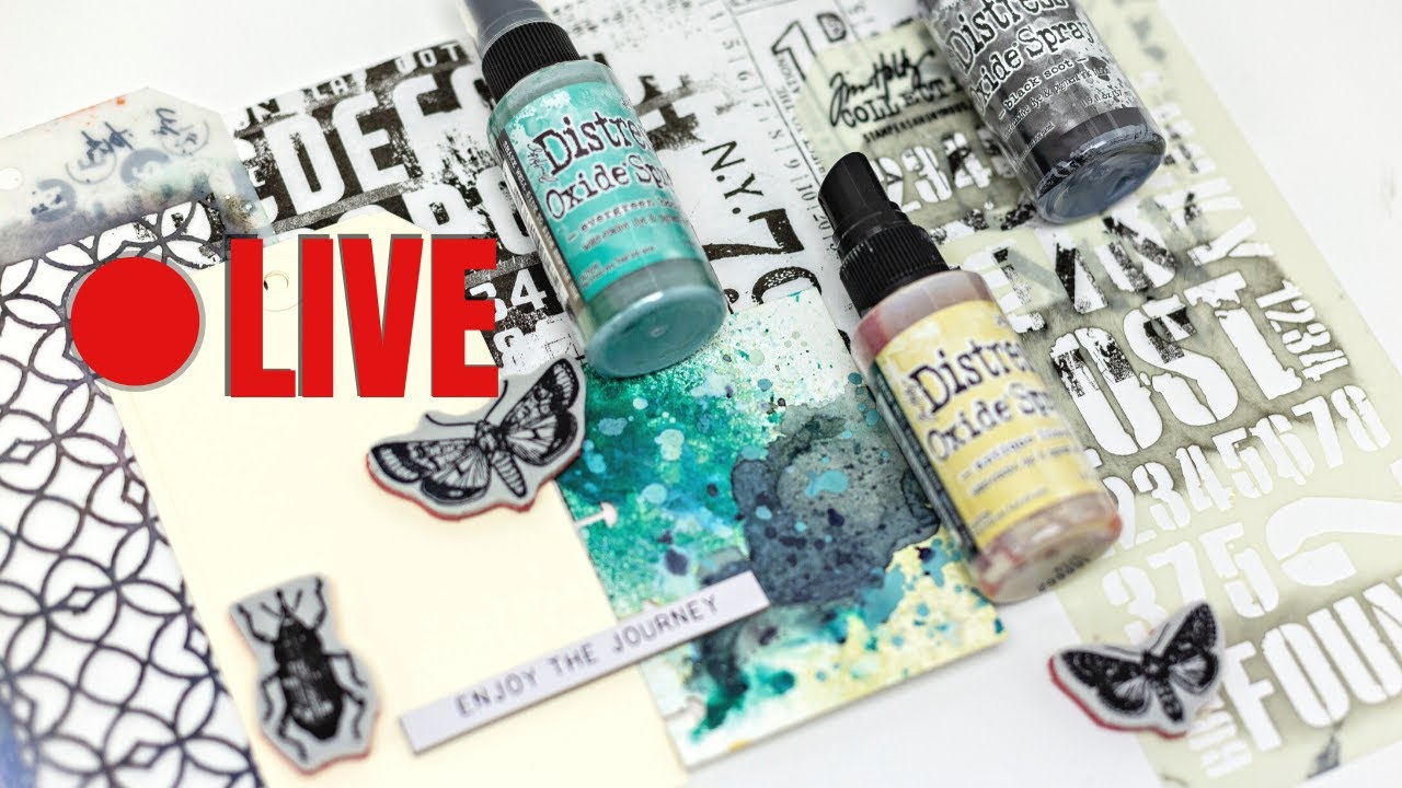 Mixed media tag using Distress Oxide sprays