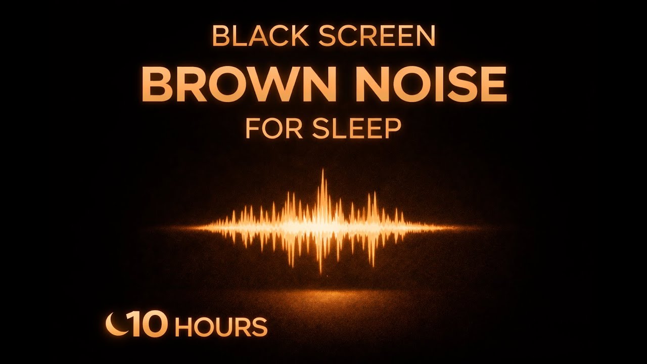 Brown Noise for Sleep (Black Screen) – 10 Hours | Deep Bass Noise for Rest & Focus