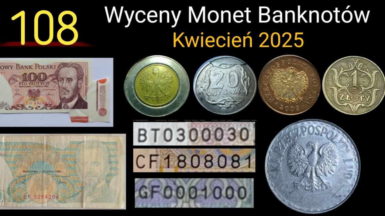 108 Wycena monet banknotów Kwiecień 2025 #numizmatyka #Monety #Destrukty #ciekawostki