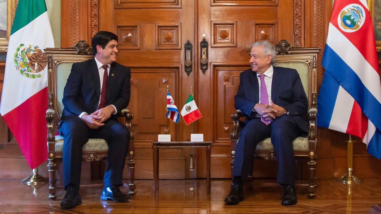 Visita oficial del presidente de Costa Rica, Carlos Andrés Alvarado Quesada, desde Palacio Nacional