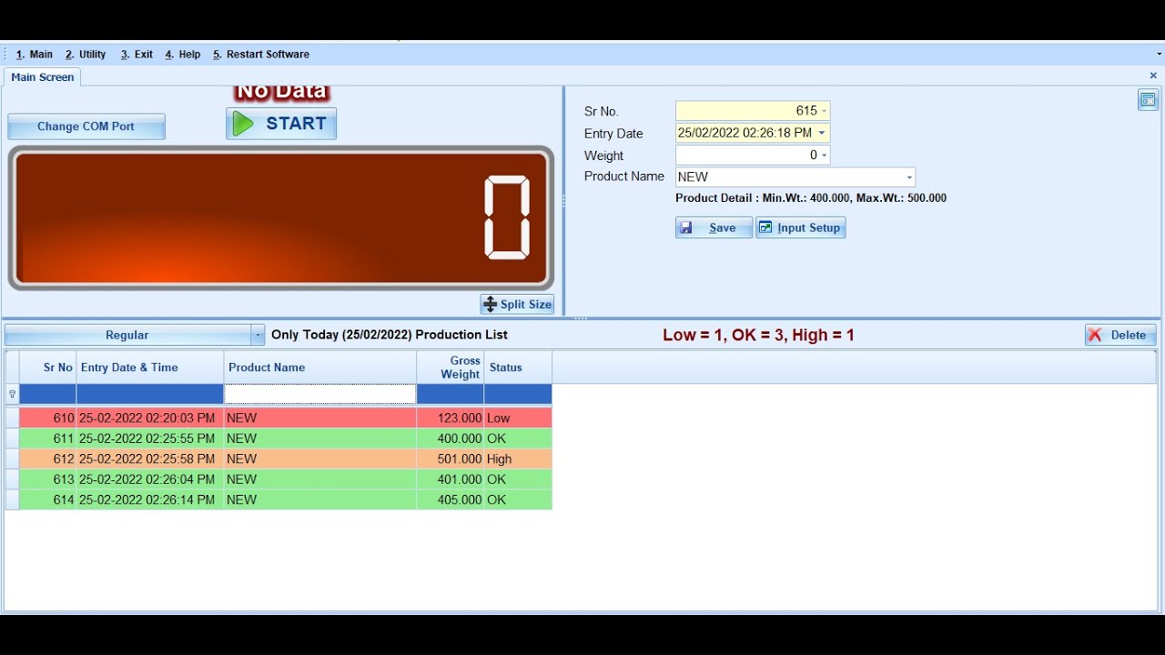 Easy Weight Scanner Software.This software auto capture weight(on stable weight then capture weight)