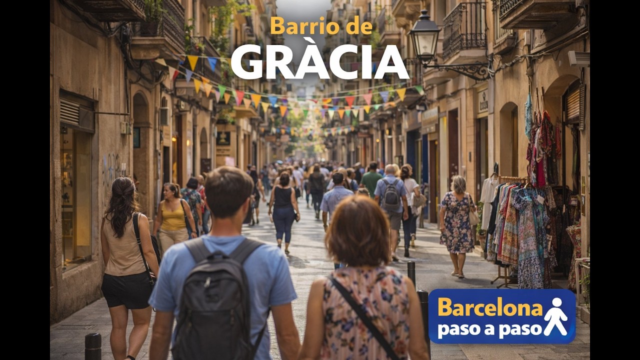 Barrio de  Gràcia | Paseo en 4K por Barcelona | Walking Tour in Barcelona