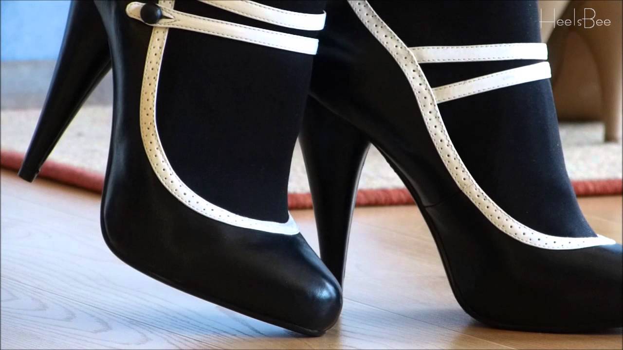 Snapshot #17 - Black 'n' White Mary Janes Style High Heels