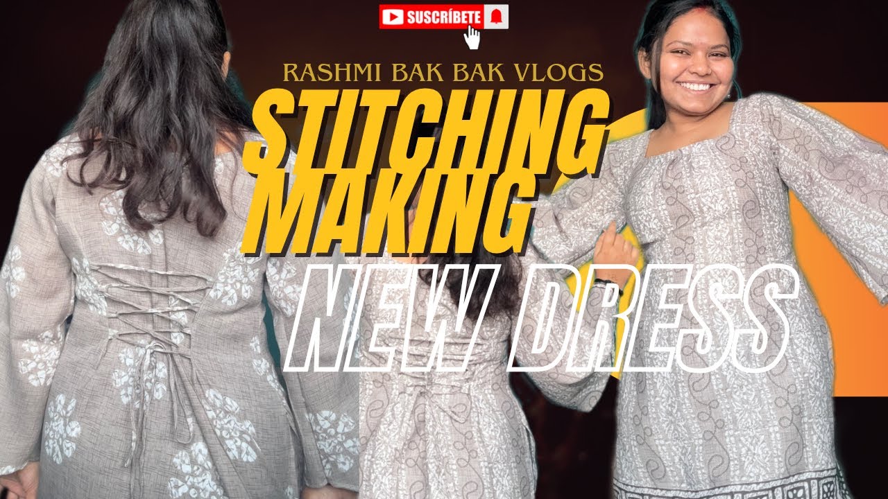 Dress stitching 😁🩷👻#biggener #explore #vlog #minivlog #fun #masti 