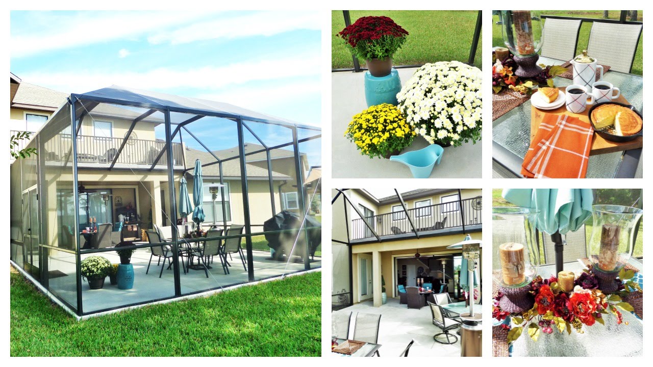 Outdoor Screen Enclosure and Fall Decor Tour