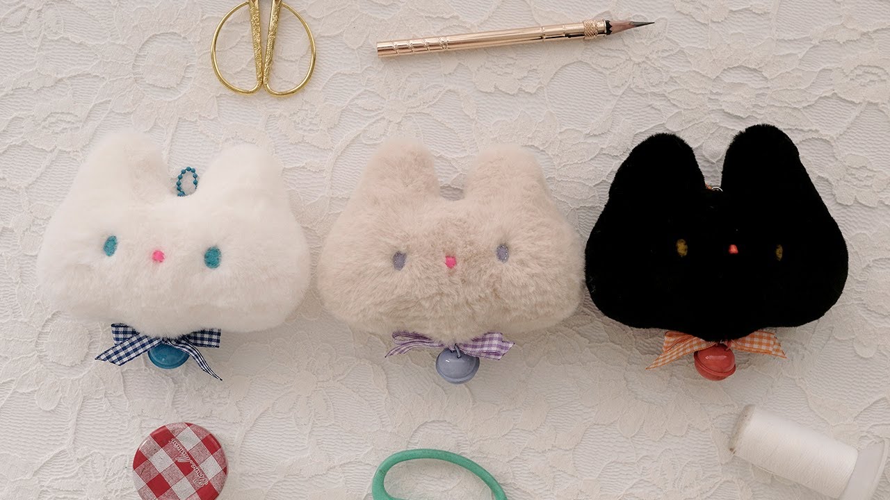 초간단! 냥냥이 인형 키링 만들기 🐱 고양이는 귀여우니까 그냥 들어와~ Simple! Making a cat plush key ring