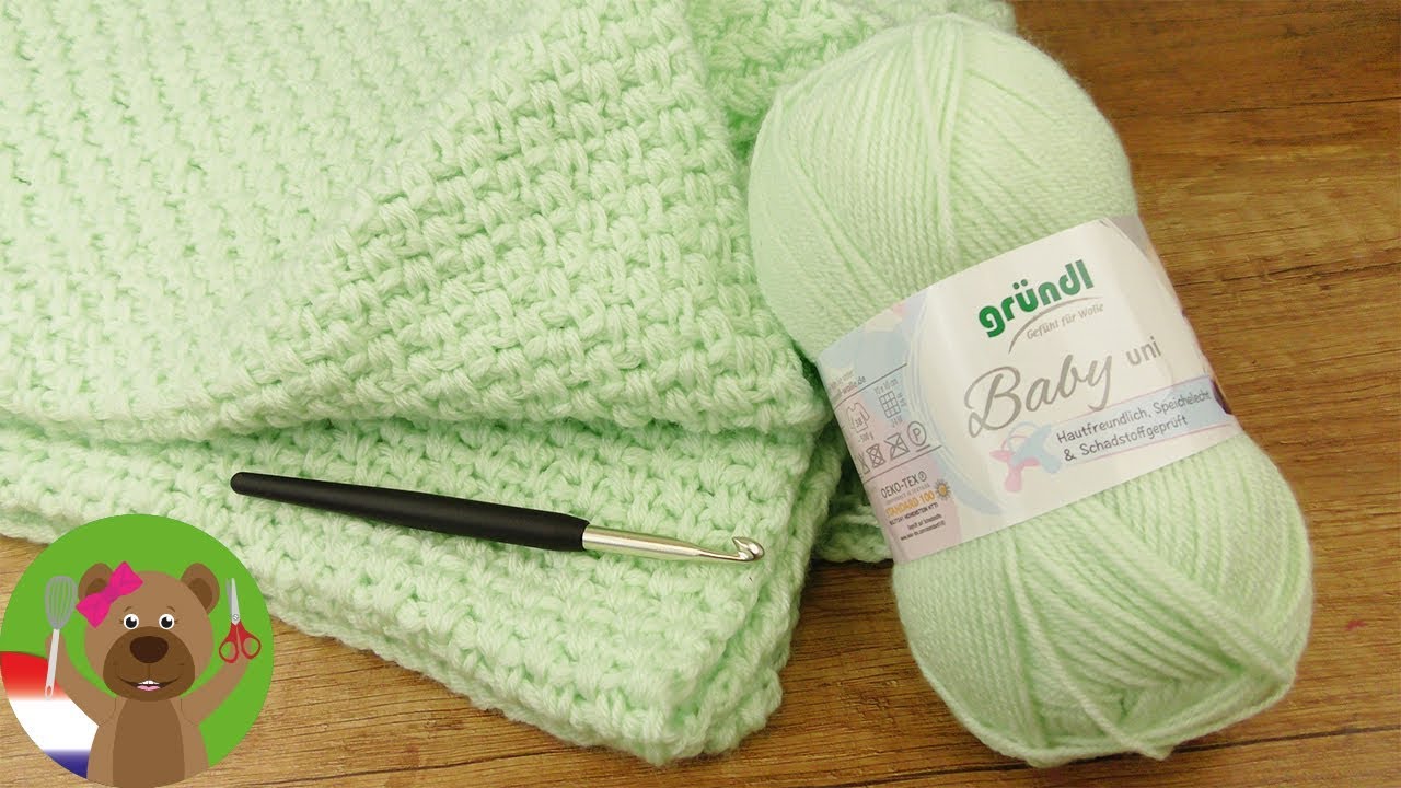 Babydekentje haken 70x90 cm | Supermakkelijk & snel haken | Handleiding voor beginners