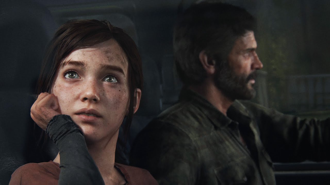 The Last of Us Part 1 Remake PS5 — сцена в машине Джоэла и Элли
