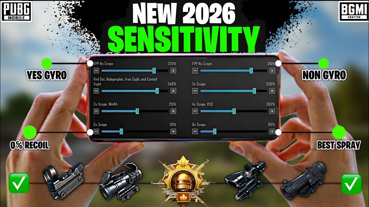 НОВЫЙ КОД ОБНОВЛЕНИЯ 4.2 🔥 НАСТРОЙКИ ЧУВСТВИТЕЛЬНОСТИ PUBG MOBILE/BGMI 2026 | ЛУЧШИЕ НАСТРОЙКИ ЧУ...